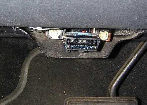 obdii connector under car