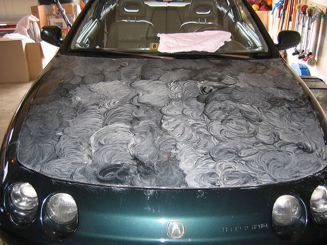 car wax on hood