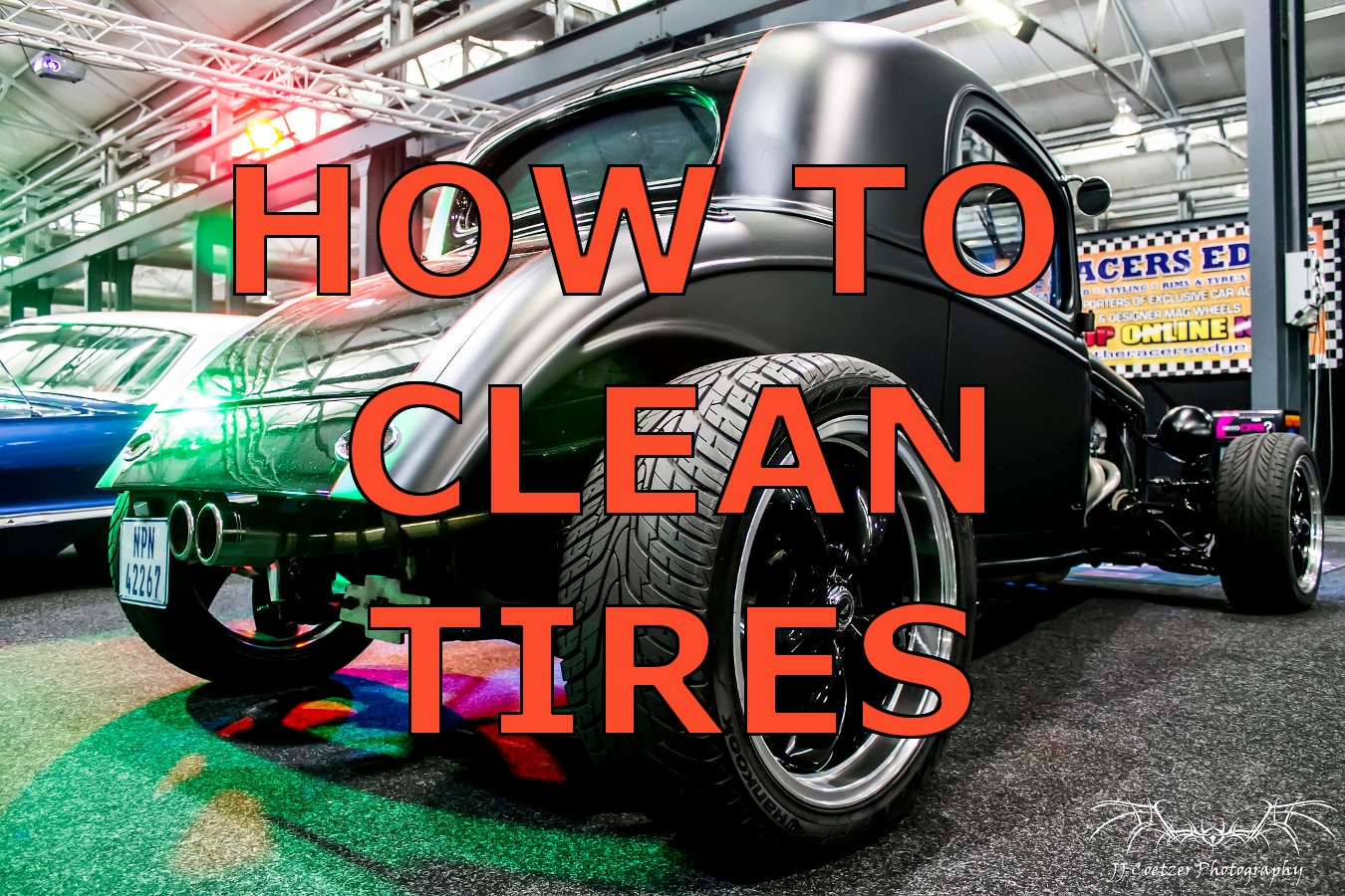 clean black tires