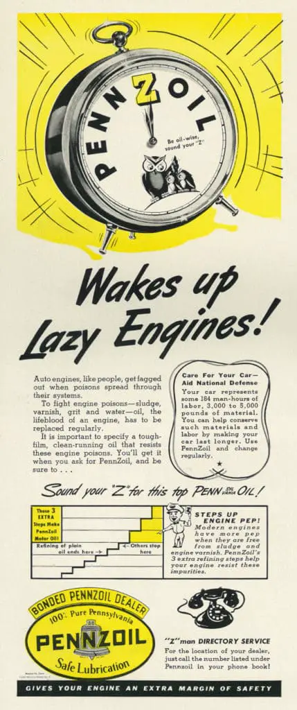 vintage motor oil advertisement