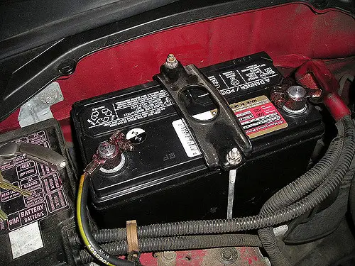 battery in car