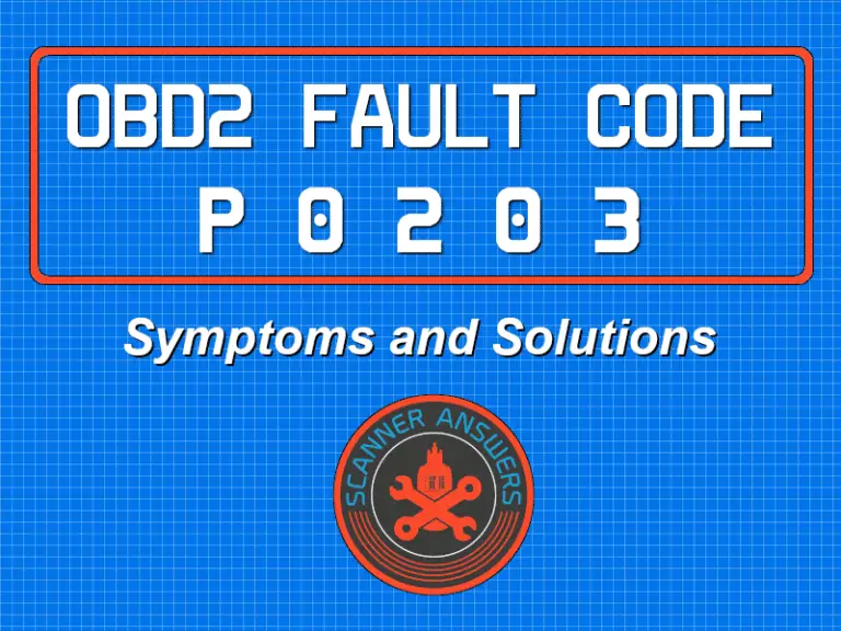 P0203 OBD2 Trouble Code check your fuel injector and wiring!