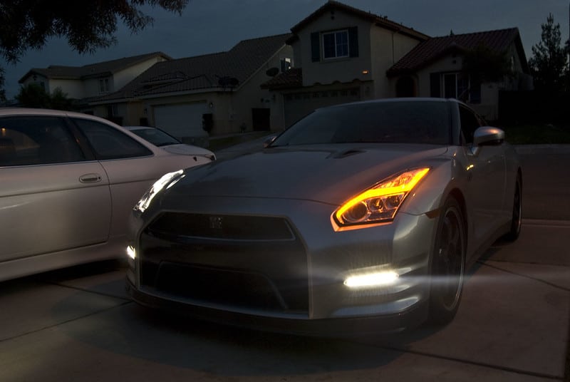 Nissan GTR with custom LED Headlights