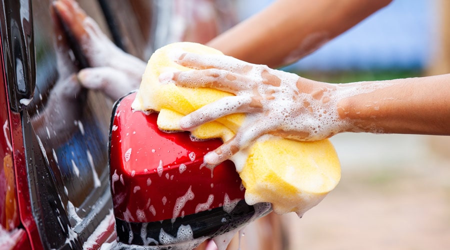 Before you wash your car with any type of cleaning product, make sure all the ingredients are vehicle-friendly, both inside and out. Some cars need a specific solution and polish on the outside while some vehicles have a clear coat and do not. Either way, it is best to make sure whatever you are using is car-friendly so you don’t damage the exterior in any way. Try this recipe for a good, clean car care finish: