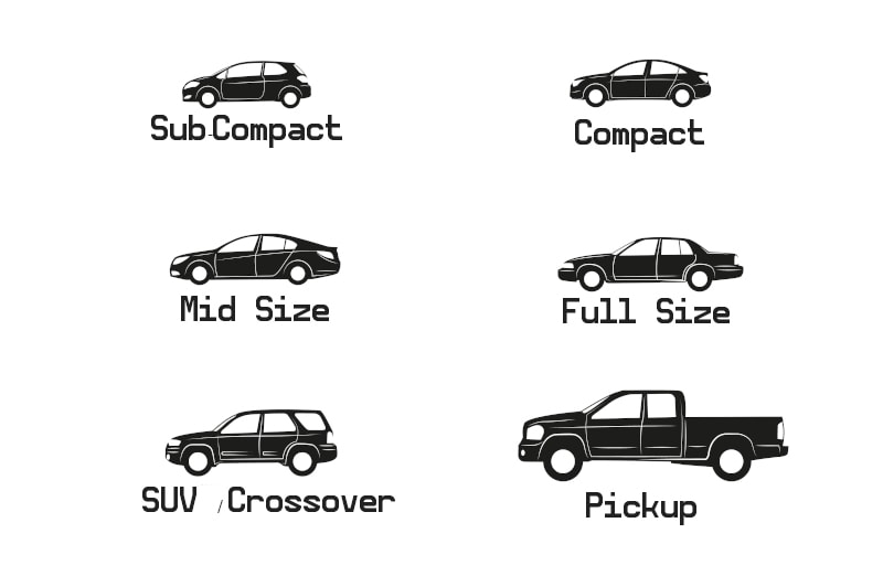 different vehicle types categories