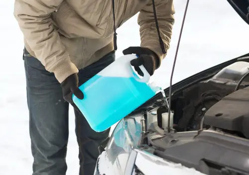 refilling windshield washer fluid