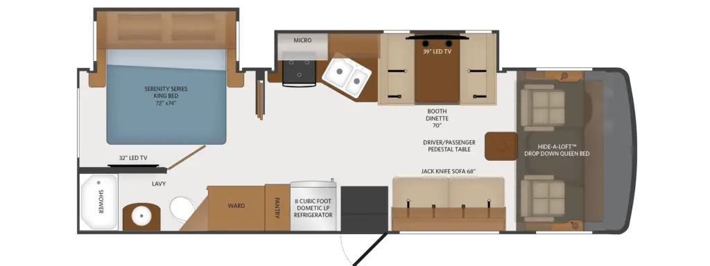 Fleetwood Flair 28A Floorplan