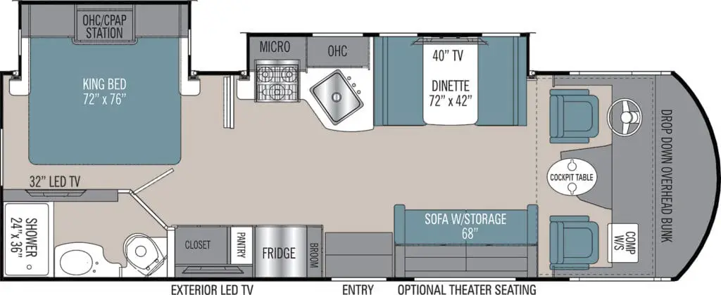 Coachmen Pursuit 27DS Floorplan