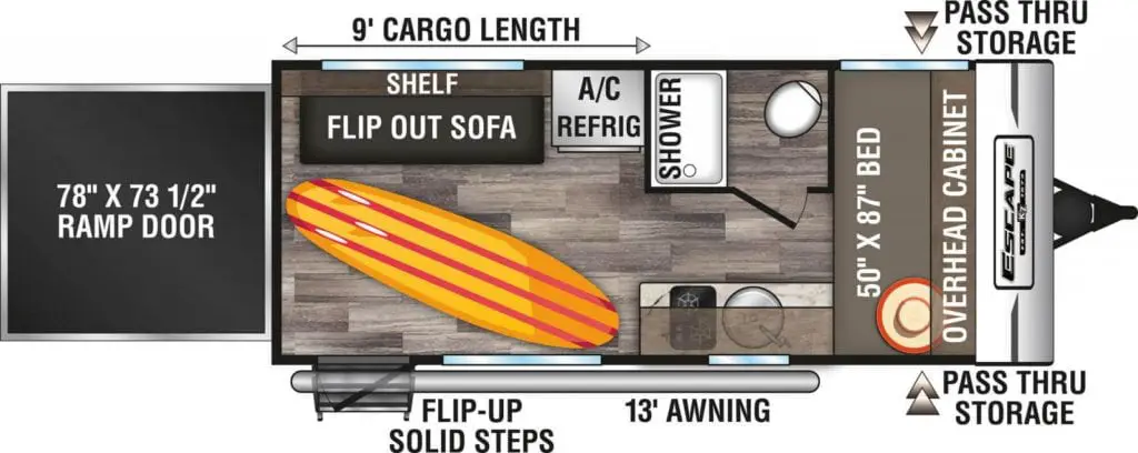 KZ Escape E180TH Floorplan