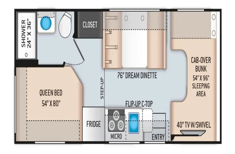 Thor Daybreak 22GOF floorplan