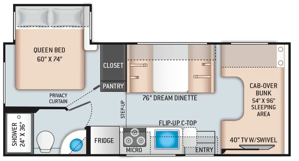 Thor Freedom Elite floorplan