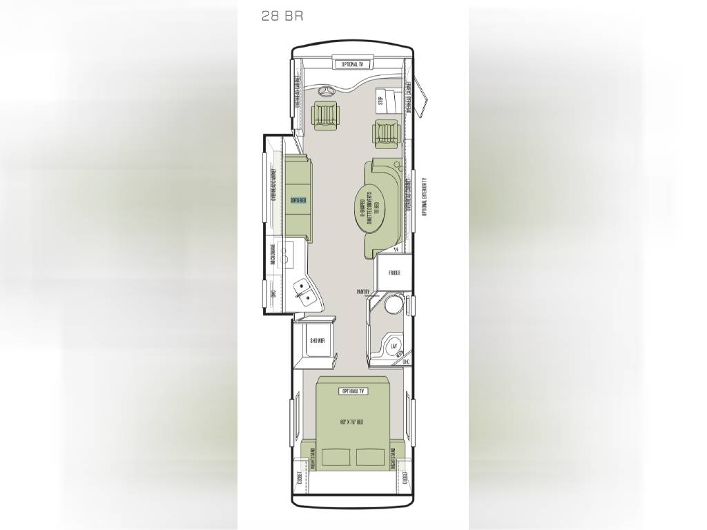 Tiffin Allegro Breeze 28BR Floorplan