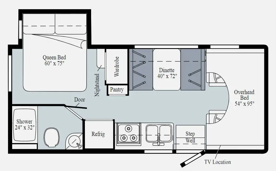 Winnebago Outlook 22C floorplan