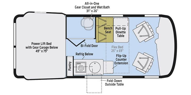 Winnebago Revel E44 Floorplan