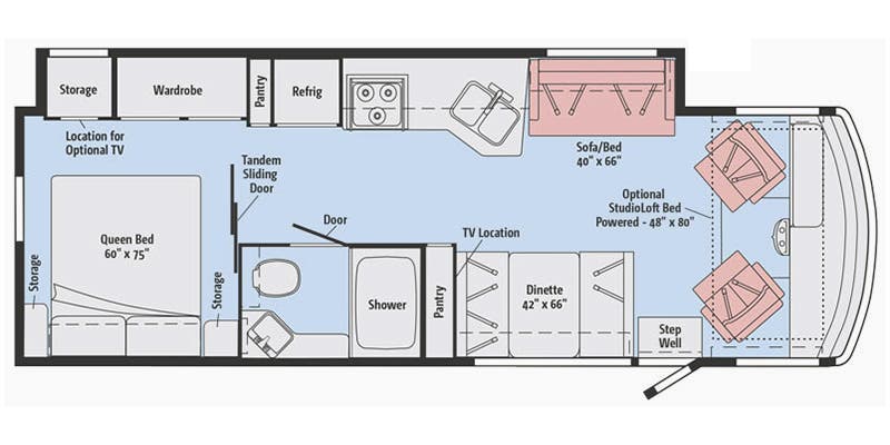 Winnebago Sunstar 29VE Floorplan