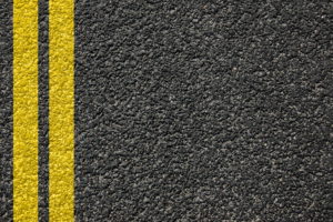 double yellow lines on highway