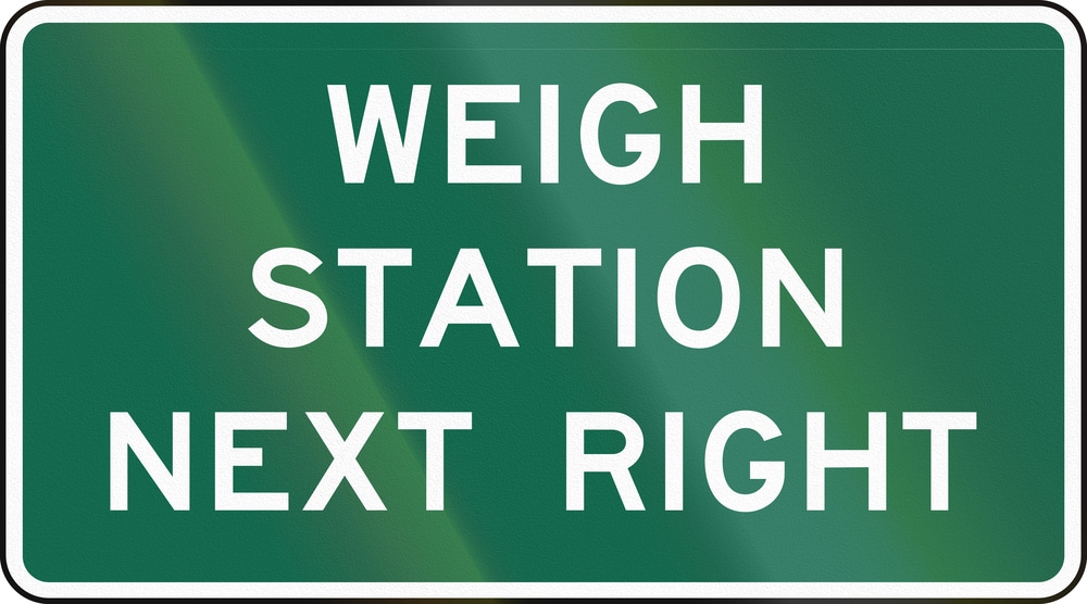 Weigh Station Sign Next Right