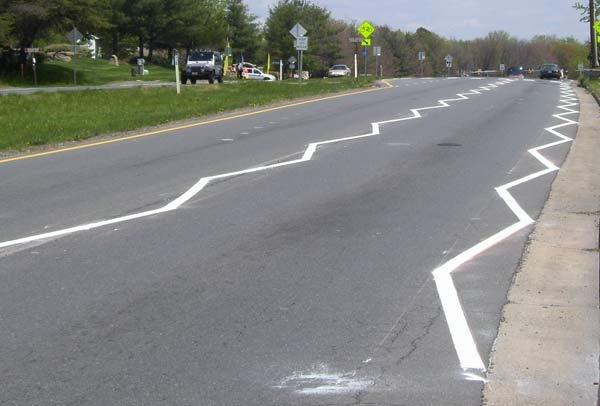 What Does Zig Zag White Lines Mean