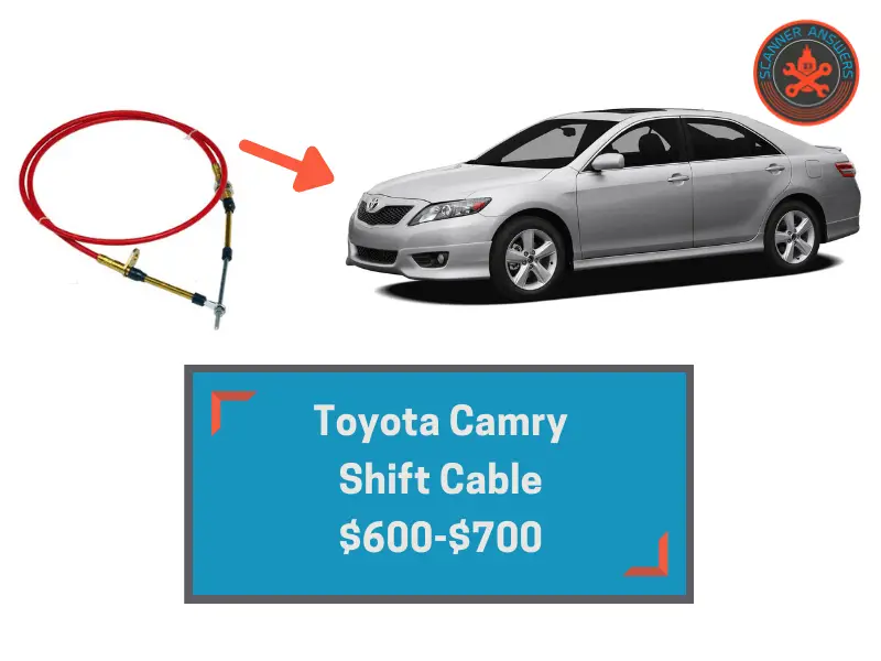 toyota camry shift cable cost