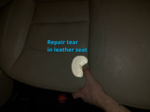 tear in leather car seat