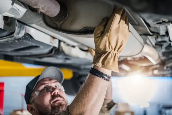 replacing muffler or catalytic converter