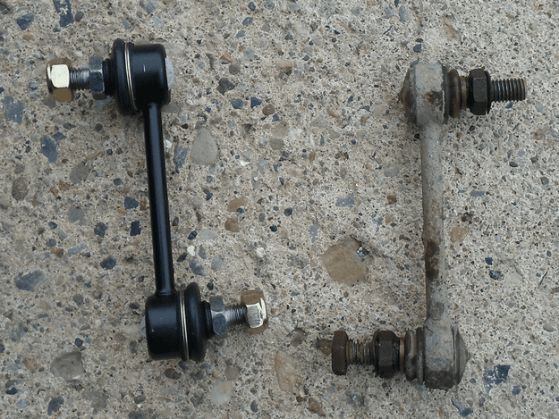 worn sway bar links compare with new links