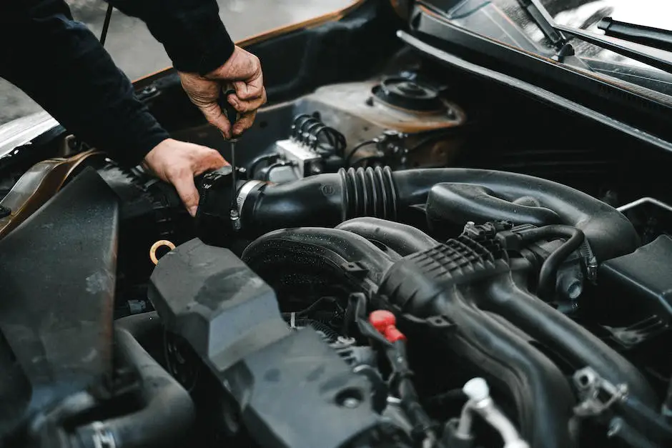 Image of a car engine with a mechanic inspecting it for issues